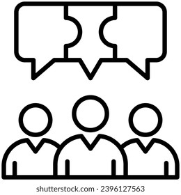 Team Building icon line vector illustration