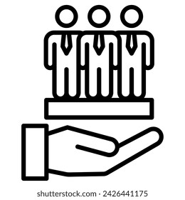 Team Building icon line vector illustration