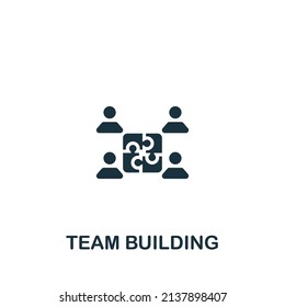 Team Building icon. Monochrome simple icon for templates, web design and infographics
