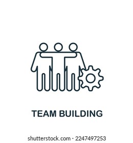 Team Building icon. Monochrome simple Project Management icon for templates, web design and infographics