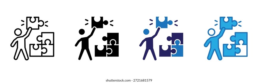 Icono de Team Building Multi Style Ilustración vectorial