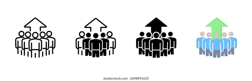 Ícone do Team Building, Conjunto de Ícones com Vários Estilos