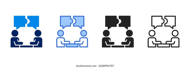 Symbolsatz für Teambuildung - andere Stilkollektion festlegen