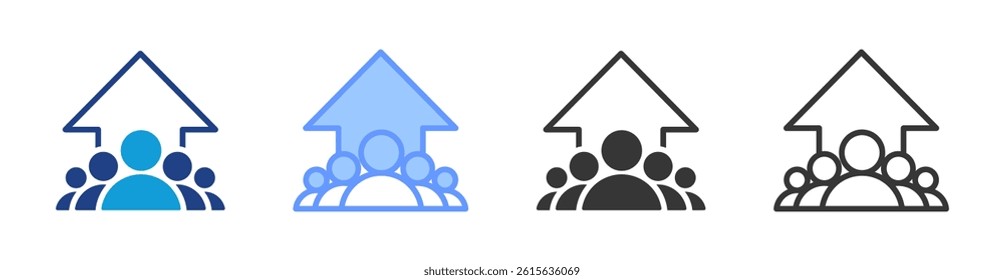 Team Building icon set multiple style collection