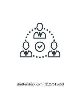 Team building icon, vector team building icon, vector illustration