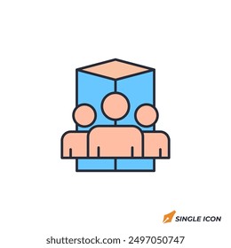 Team Building icon vector illustration. Team Building symbol isolated on white background