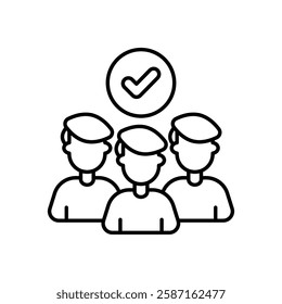 Team Building icon vector stock illustration