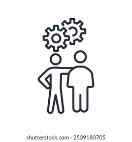 Icono de Team Building. Vector. Trazo editable. signo de estilo lineal para uso Diseño web, logotipo. Ilustración de símbolo.