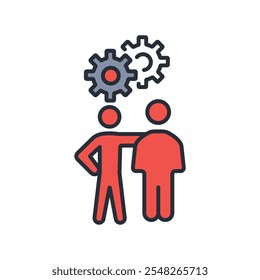 Team Building icon. vector.Editable stroke.linear style sign for use web design,logo.Symbol illustration.