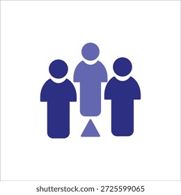 team building icons. simple colored vector illustration