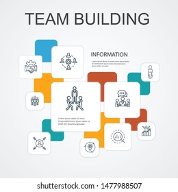 Team Building Infographic 10 Line Icons Stock Vector (Royalty Free ...