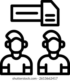 Team building Line Vector Icon Design