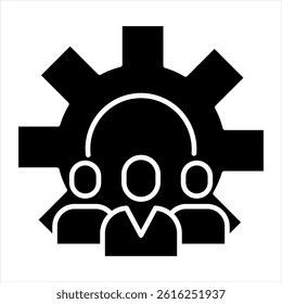 Team Building Outline icon vector illustration 