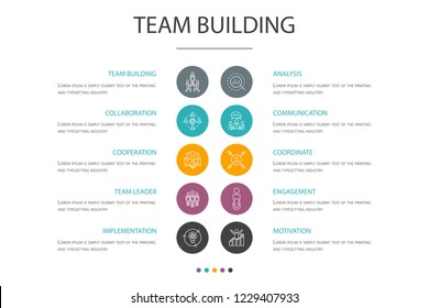 Team Building Presentation Template Cover Layout Stock Vector (Royalty ...