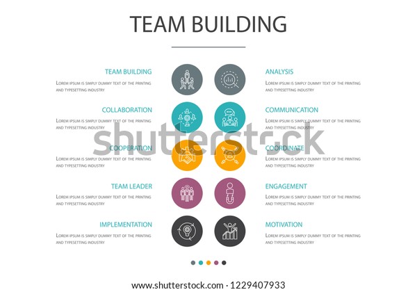 Team Building Presentation Template Cover Layout Stock Vector (royalty 