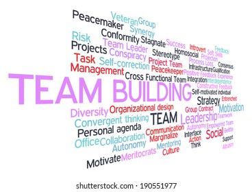 Team Building Related Word Cloud Tag Stock Vector (royalty Free 