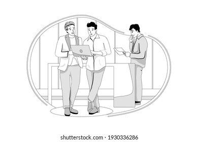 Team Building Vector Illustration concept. Flat illustration isolated on white background.