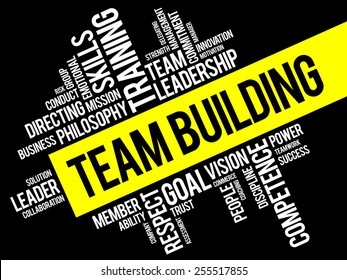 Team Building Word Cloud Business Concept Stock Vector (Royalty Free ...