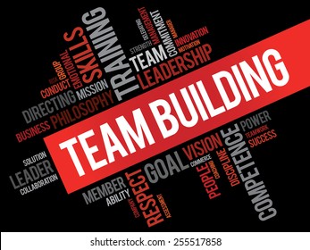 Team Building Word Cloud Business Concept Stock Vector (Royalty Free ...