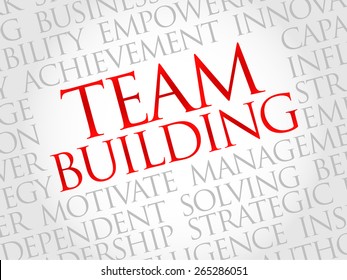 Team Building word cloud, business concept