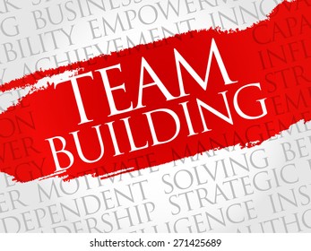 Team Building word cloud, business concept
