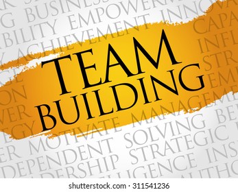 Team Building Word Cloud Business Concept Stock Vector (royalty Free 