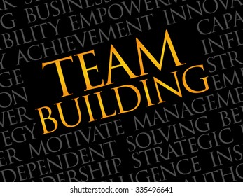 Team Building word cloud, business concept