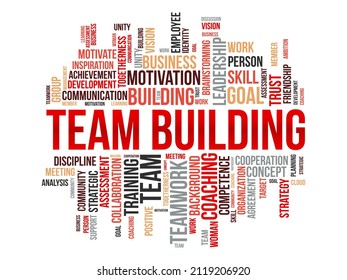 Team Building Word Cloud Template Business Stock Vector (Royalty Free ...