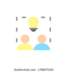 Team, bulb, innovation icon. Simple color vector elements of innovations icons for ui and ux, website or mobile application