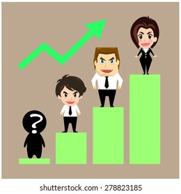 Team Business cartoon vector