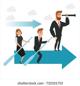The Team. Business concept illustration. Concept business Vector illustration Template
