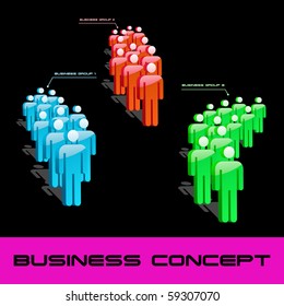 Team business concept. Vector illustration.