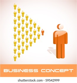 Concepto de negocios de equipo. Ilustración vectorial.