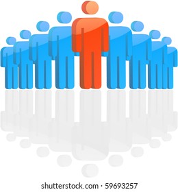 Team business concept. Vector illustration.