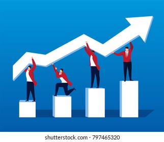 Team business finance concept