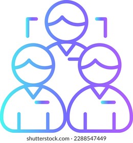 Team Business icon with blue duotone style. teamwork, people, partnership, group, person, meeting, communication. Vector illustration