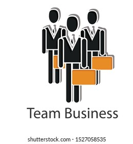 Team business  icon concept on white background. Creative idea design. Vector illustration use for your project or presentation.