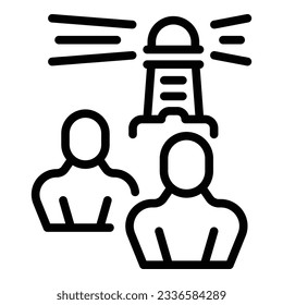 Team business idea icon outline vector. Project speech. Brain share
