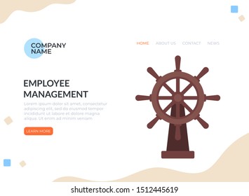 Team business leadership management concept. Vector graphic design flat cartoon illustration