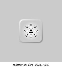Team business meeting with teamwork and collaboration flat vector icon for apps and websites