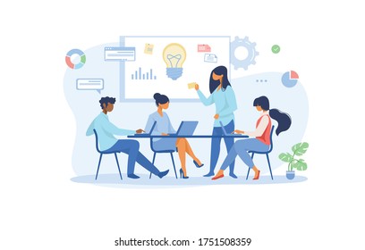 Team Business Meeting Vector illustration design