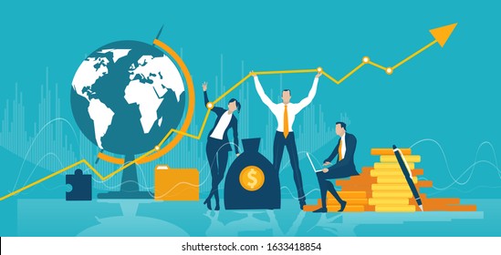 Vector Illustration Group People Characters Thinking Stock Vector 