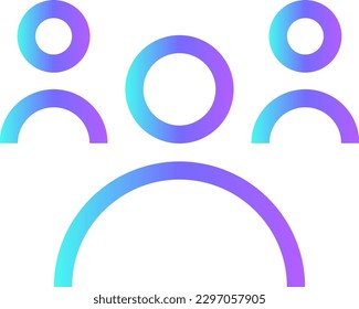Team Business people icon with blue duotone style. teamwork, people, partnership, group, person, meeting, communication. Vector illustration