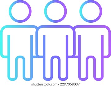 Team Business people icon with blue duotone style. teamwork, people, partnership, group, person, meeting, communication. Vector illustration