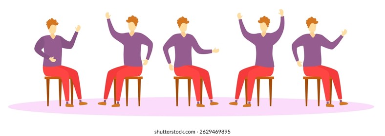 Team business work people communication concept leadership manager teamwork success meeting brainstorming office collaboration discussion group strategy company modern character scene vector isolated