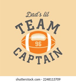 Team Captain quote text. Soccer drawing. Vector illustration design for fashion graphics, t shirt prints.