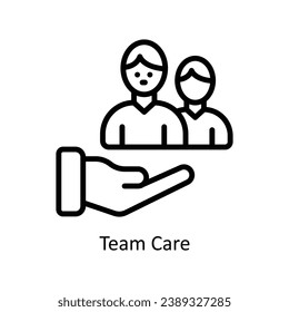 Team Care vector  outline Design illustration. Symbol on White background EPS 10 File