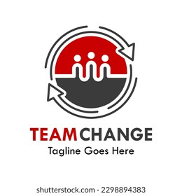 Team change design logo template illustration