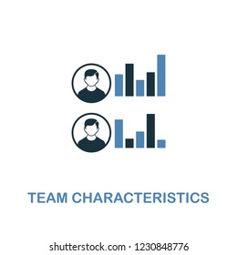 Team Characteristics icon. Two colors premium design from management icons collection. Pixel perfect simple pictogram team characteristics icon. UX and UI usage.