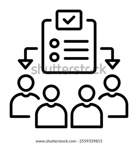 Team charter icon in line style 